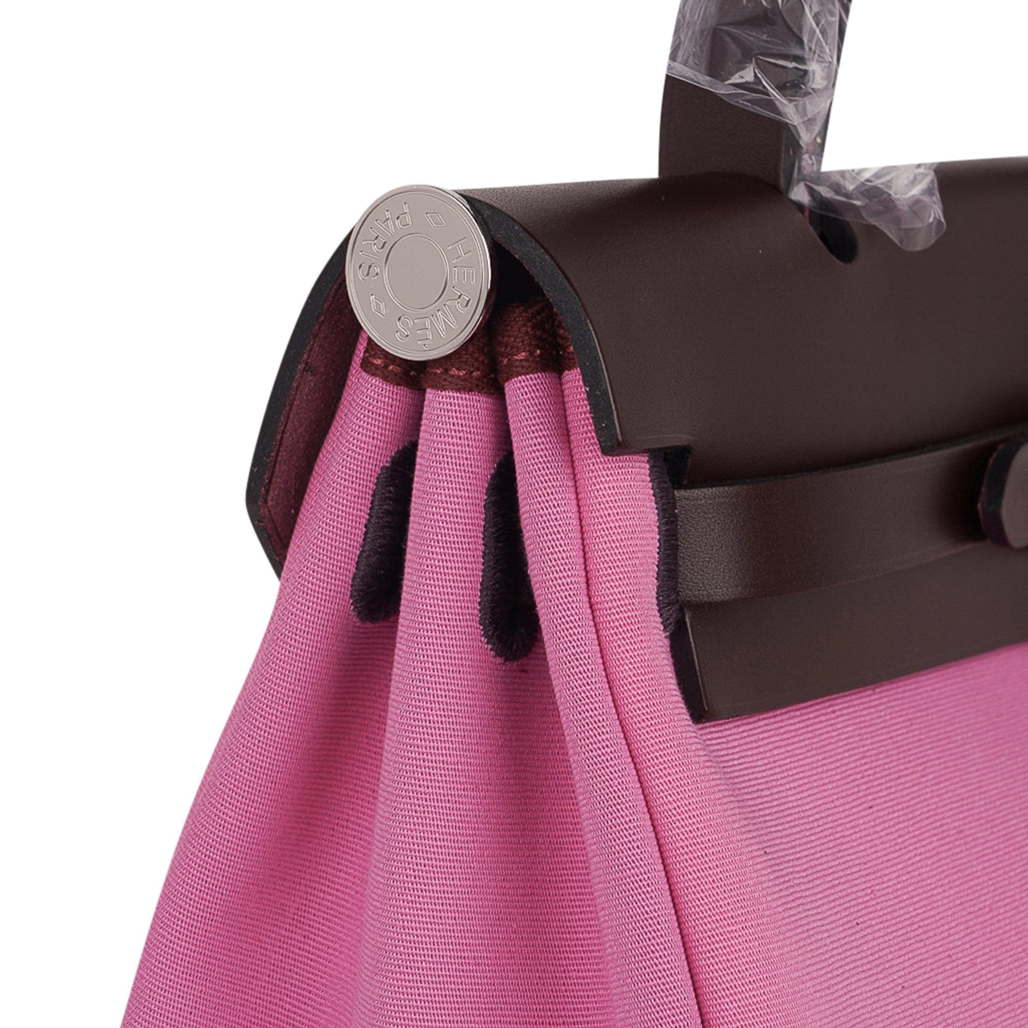 Hermes Herbag Zip 31 Verso Bubblegum / Rubis Palladium New w/Box