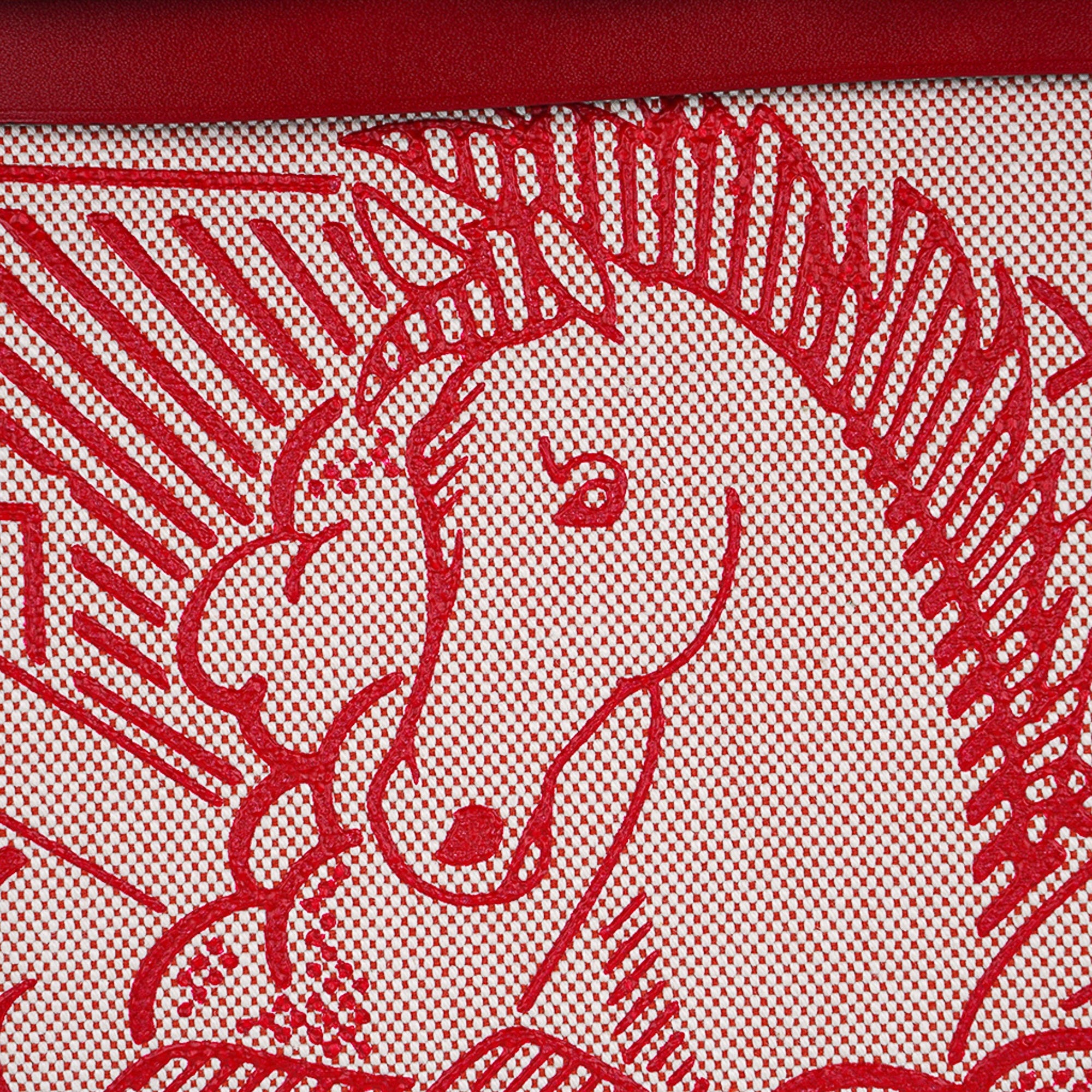 Hermes Special Edition Herbag Zip 31 Bag Pegase Pop Rouge Vache Hunter Leather with Palladium Hardware