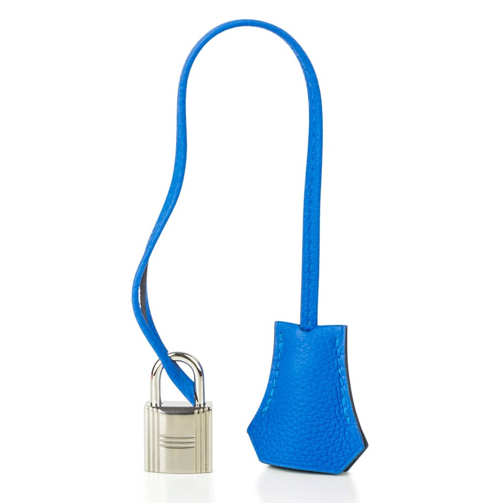 Hermes Verso Birkin 30 Bag Blue Zanzibar & Malachite Togo Leather with Palladium Hardware