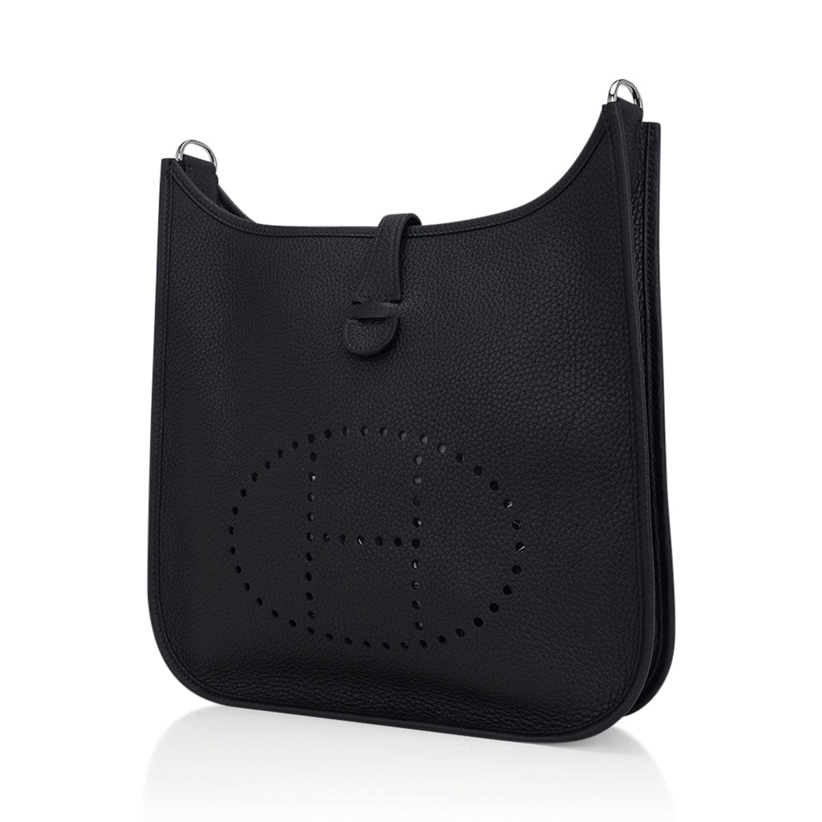 Hermes Bag Evelyne PM Black Clemence Palladium Hardware