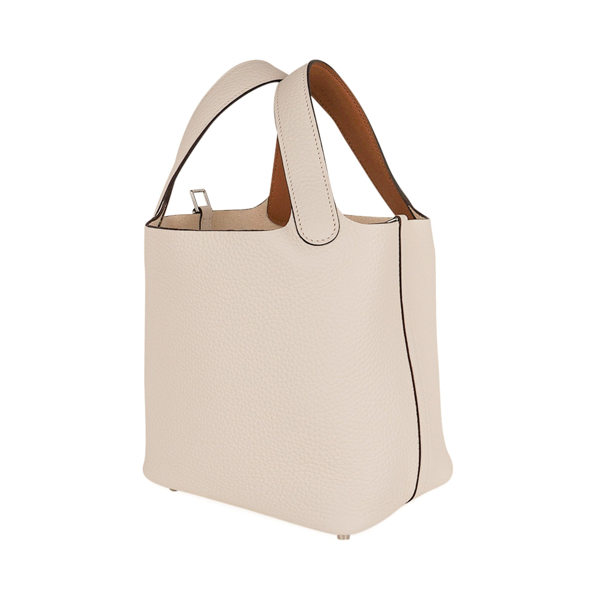 Hermes Picotin Lock Eclat 18 Bag Nata / Sesame Tote Clemence Palladium