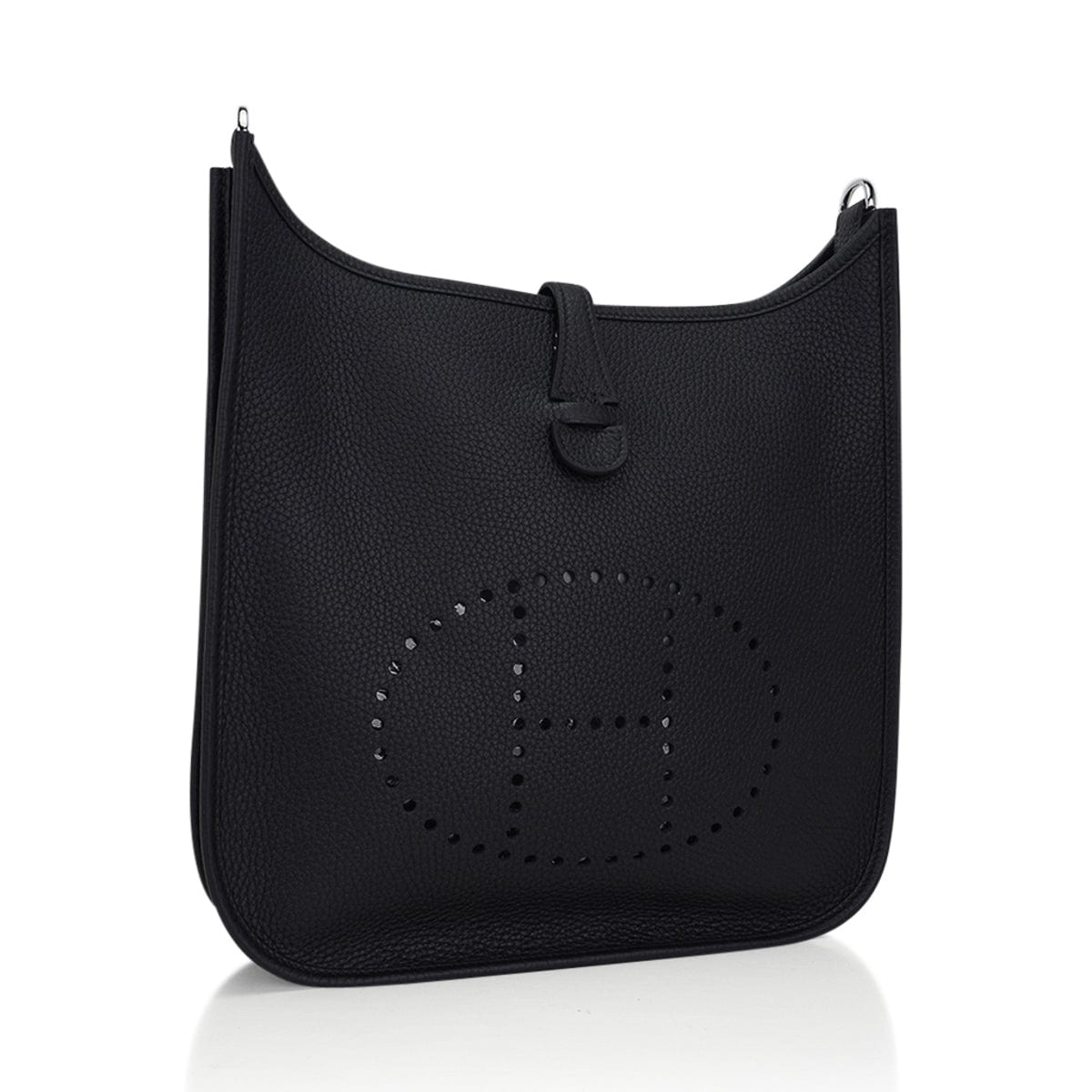 Hermes Bag Evelyne PM Black Clemence Palladium Hardware