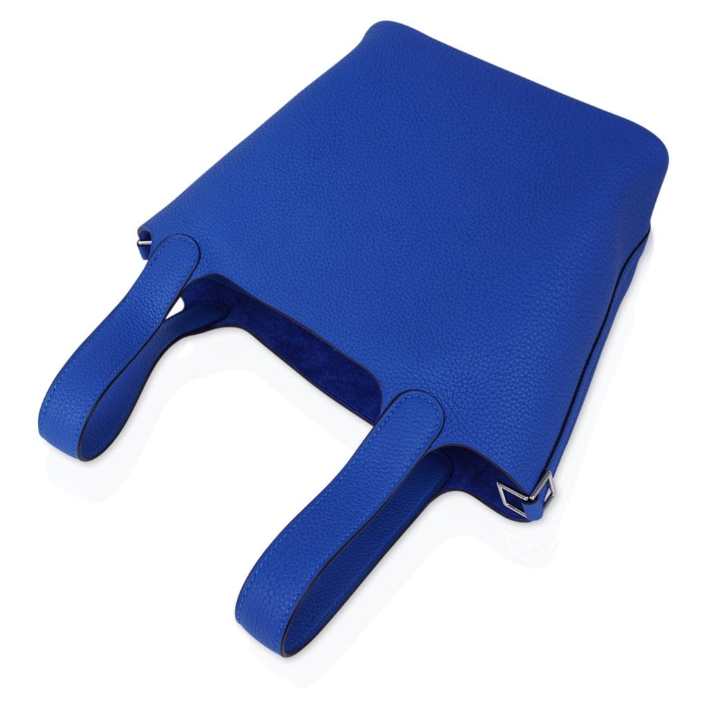 Hermes Picotin Lock 18 Bag Blue Zellige Tote Clemence Palladium Hardware