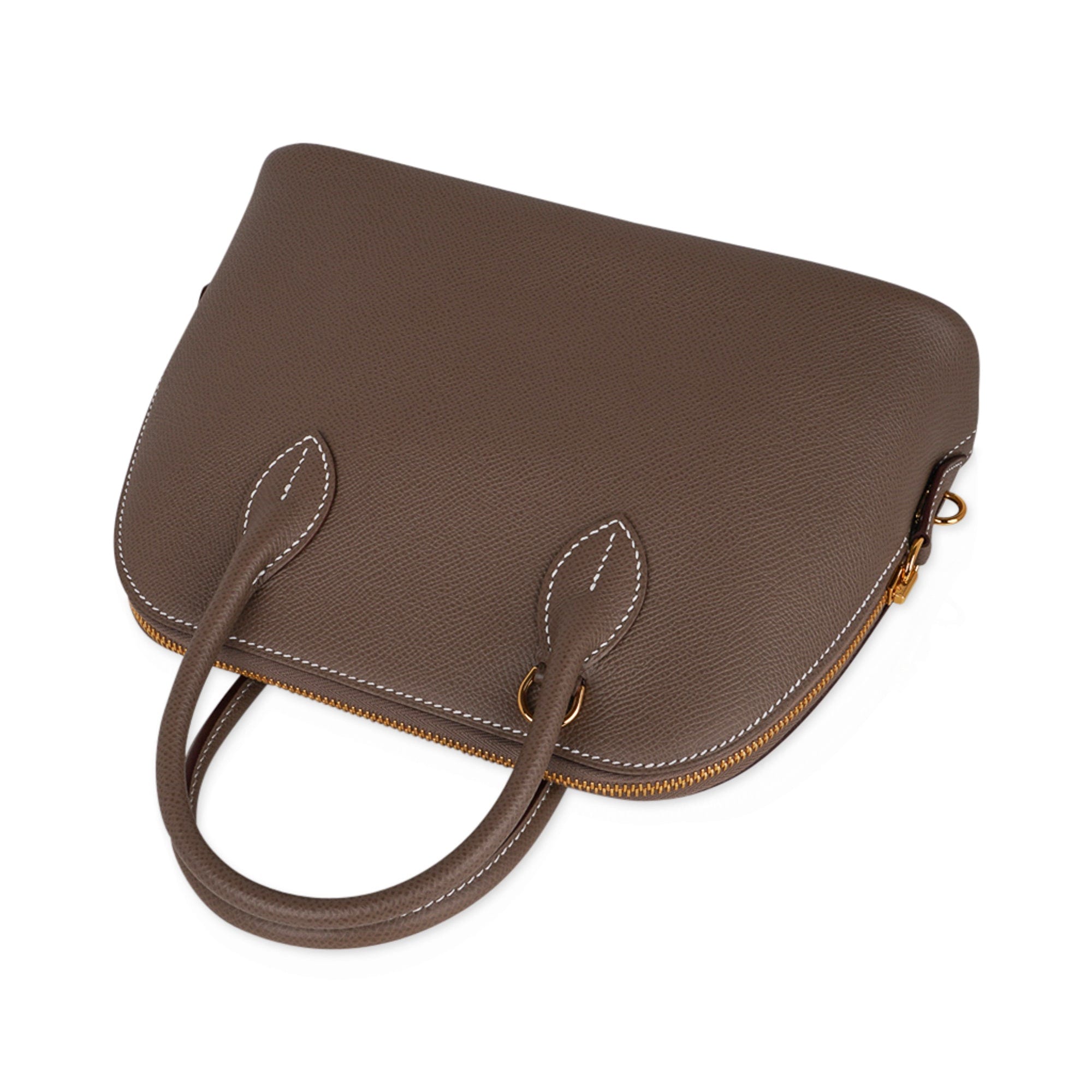 Hermes Bolide 1923 Mini 25 Bag Etoupe Gold Hardware Epsom Leather
