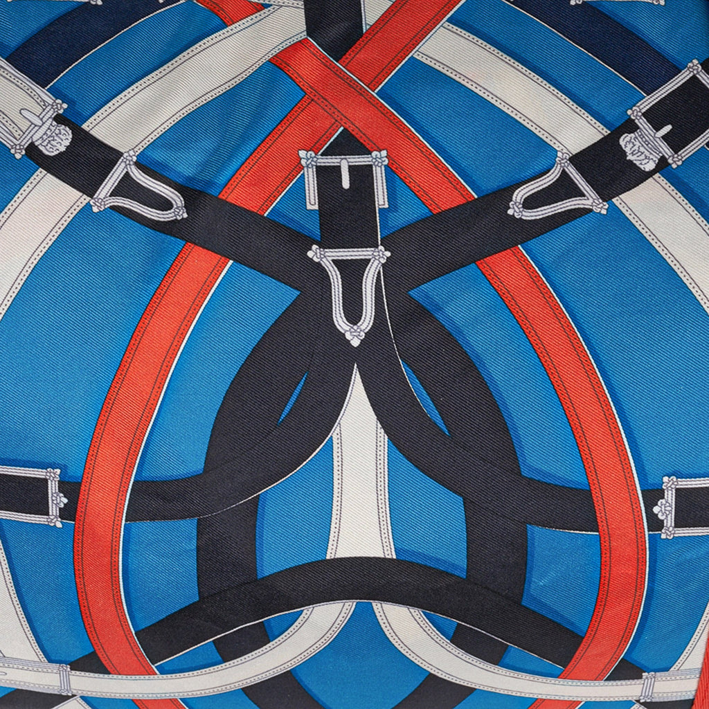 Hermes Airsilk Duffle Bag Cavalcadour 44 Blue Silk Limited Edition