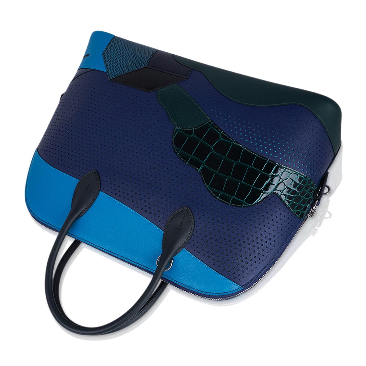 Hermes Limited Edition Bolide 1923 35 Bag Au Bout Du Monde with Exotic & Leather Mix