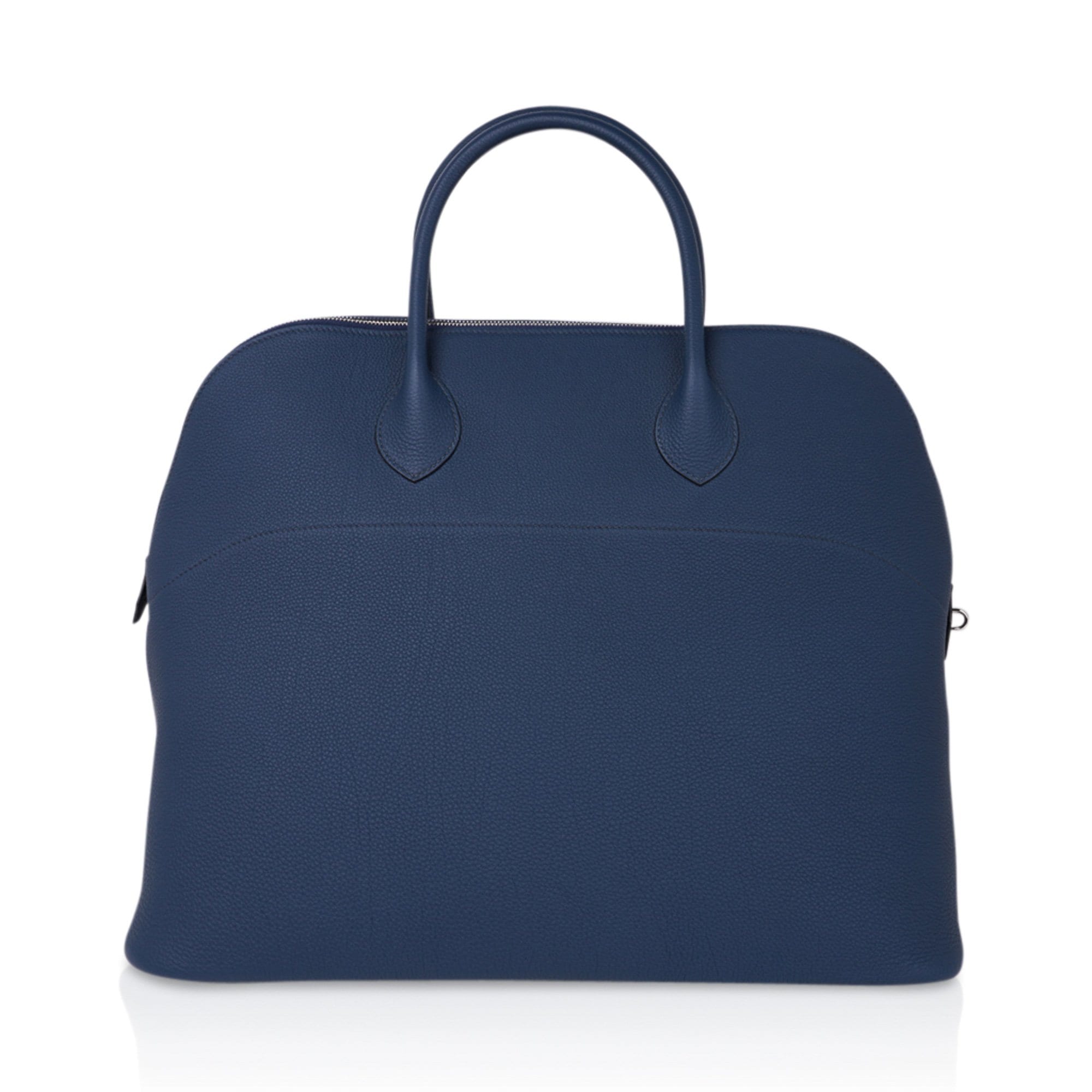 Hermes Bolide 45 Bag Blue de Prusse Togo Leather with Palladium Hardware
