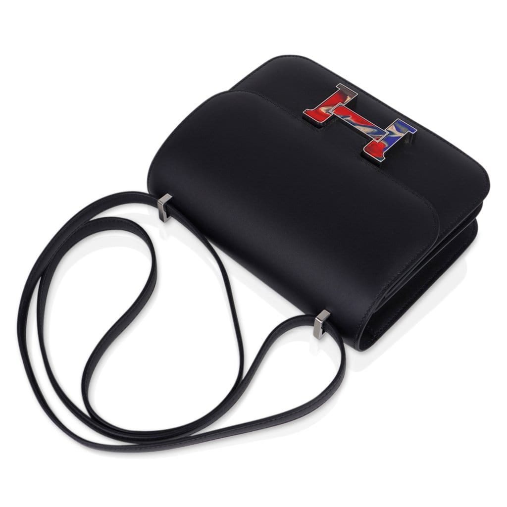 Hermes Constance Bag 18 Marbled Buckle Black Swift Limited Edition New / Box