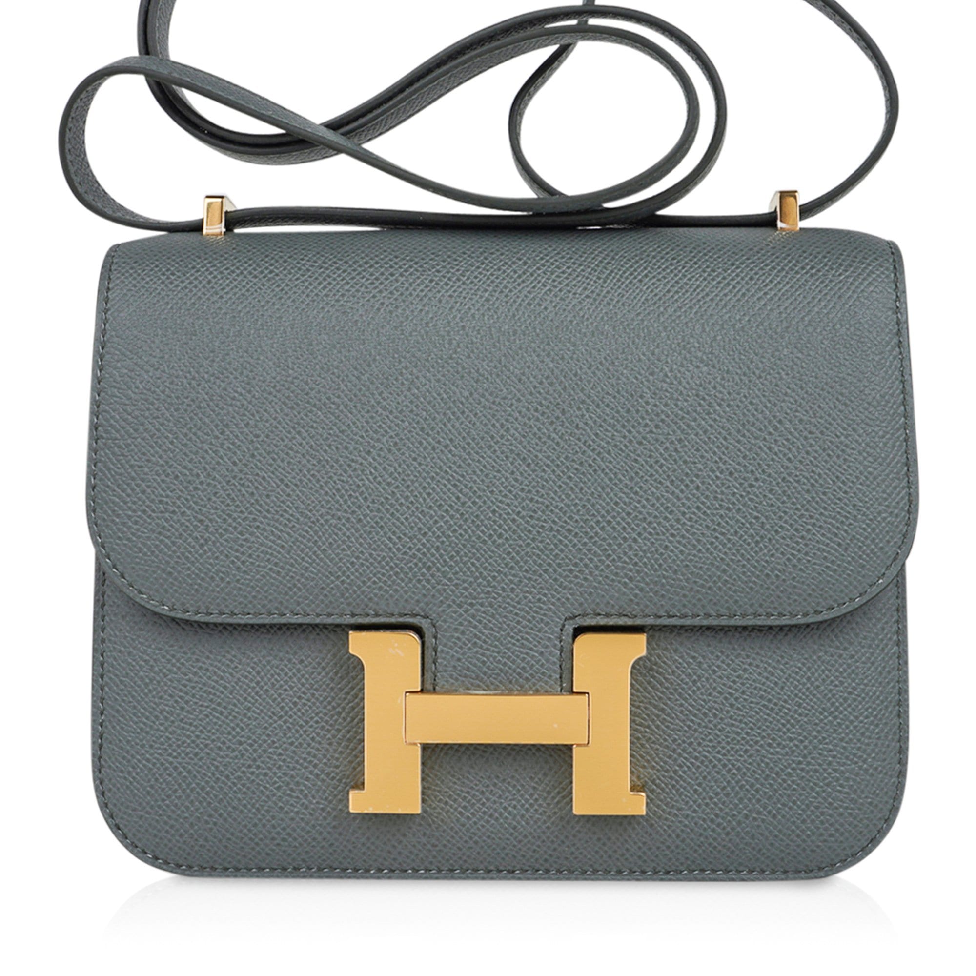 Hermes Constance Mini 18 Bag Vert Amande Gold Hardware Epsom Leather