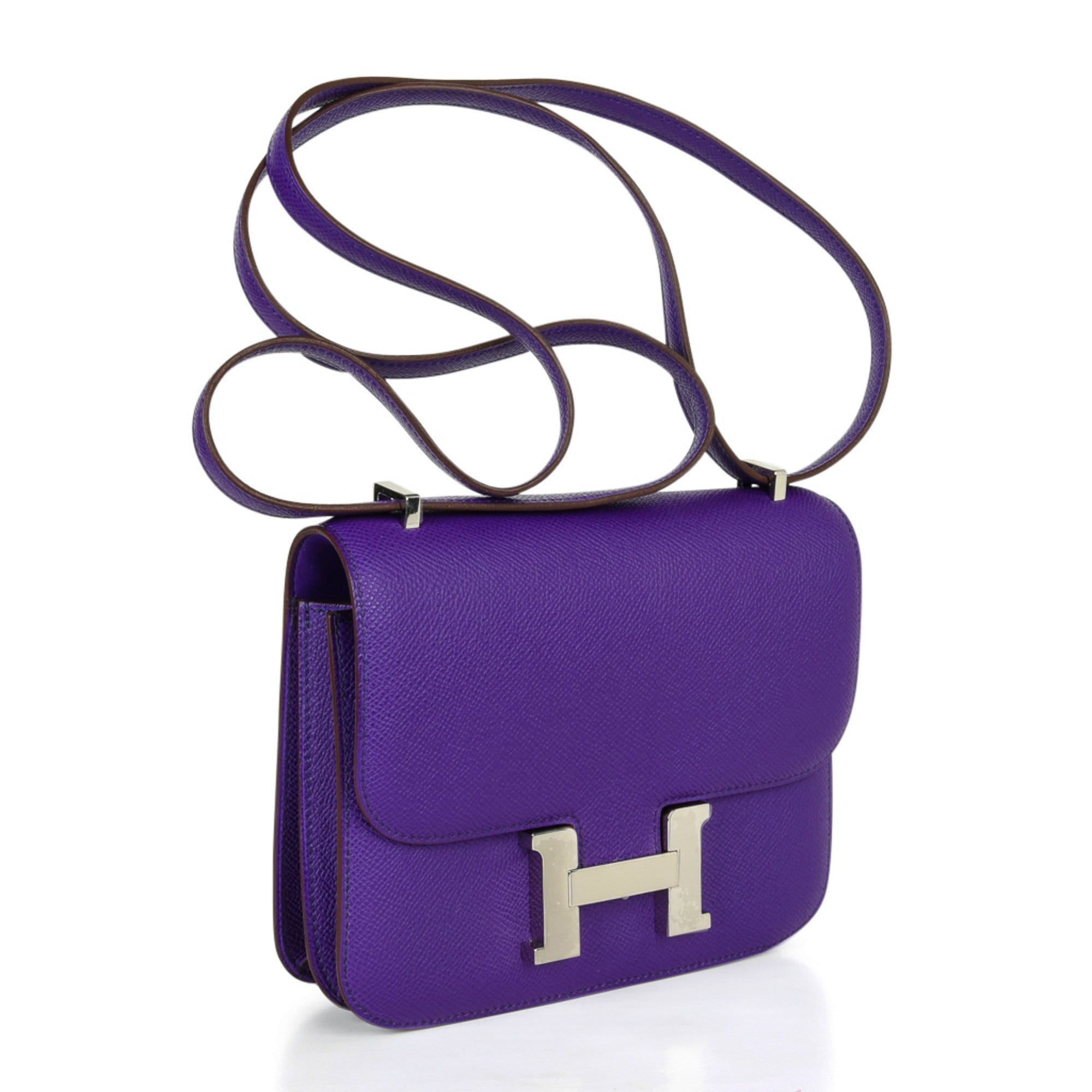 Hermes Constance 18 Mini Very Rare Crocus Purple Epsom Palladium