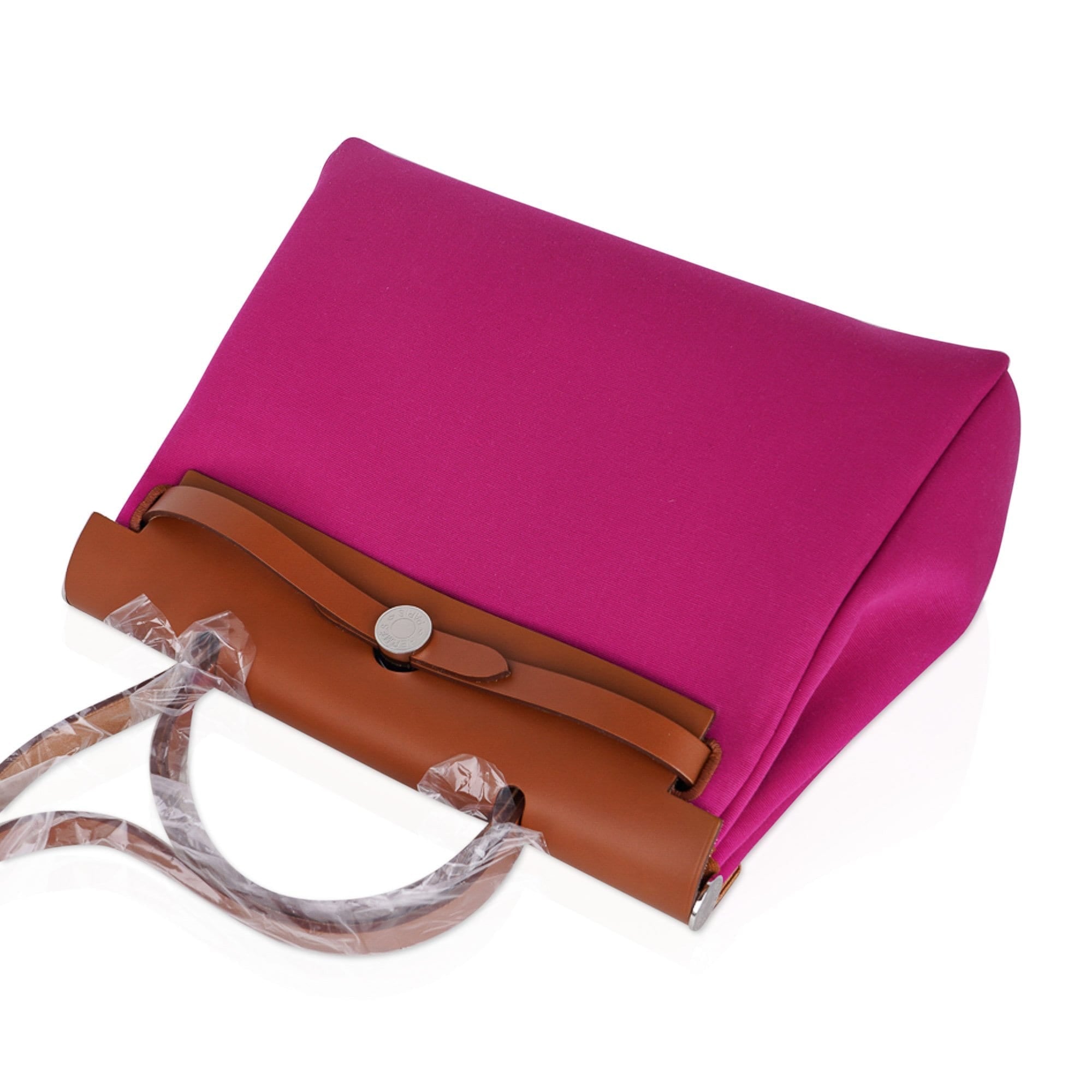 Hermes Herbag Zip 31 Magnolia / Dune Toile Officier / Vache Hunter Leather