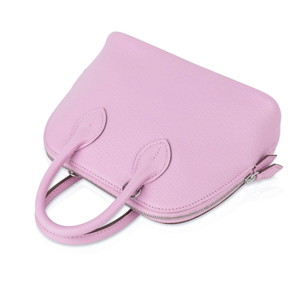 Hermes Mini Bolide 1923 Bag Mauve Sylvestre Chevre Leather Palladium Hardware