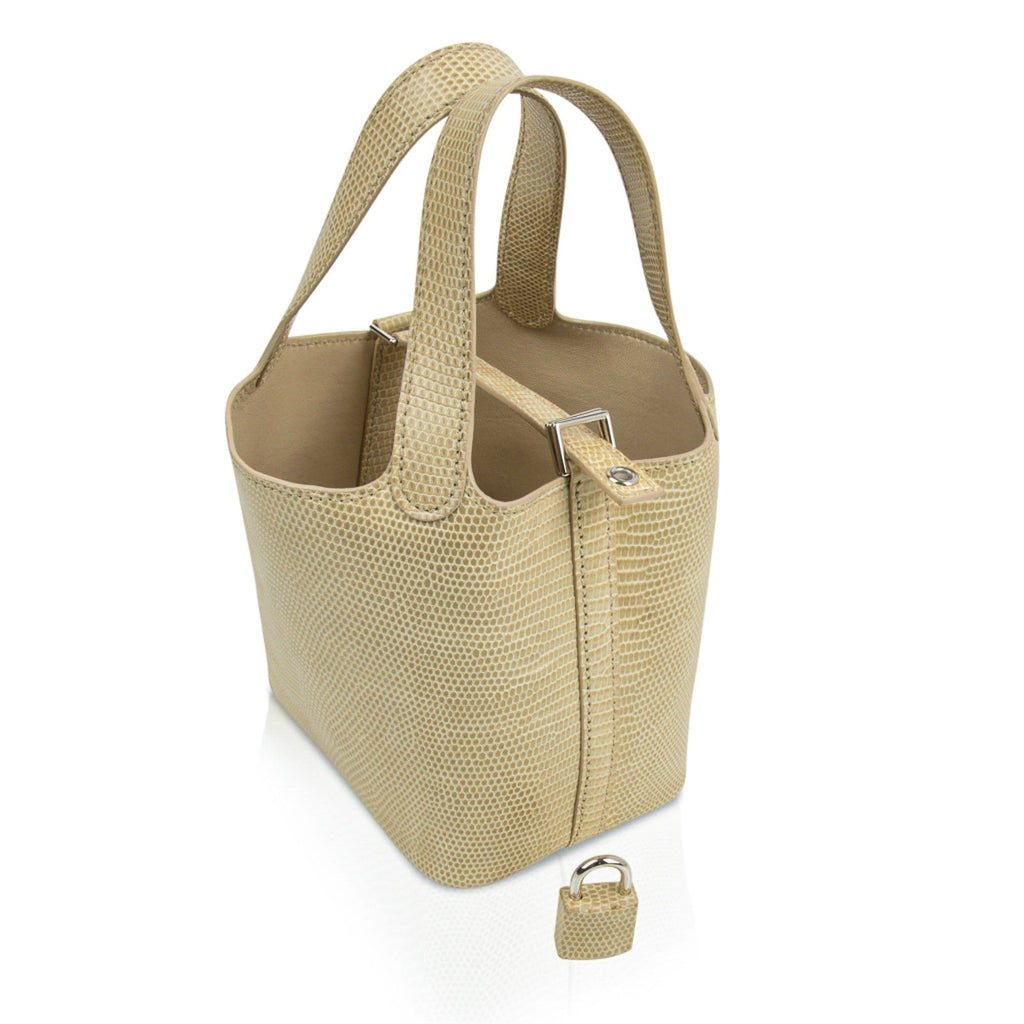 Hermes Picotin Lock Micro Mini 14 Bag Lizard Tote Palladium Hardware