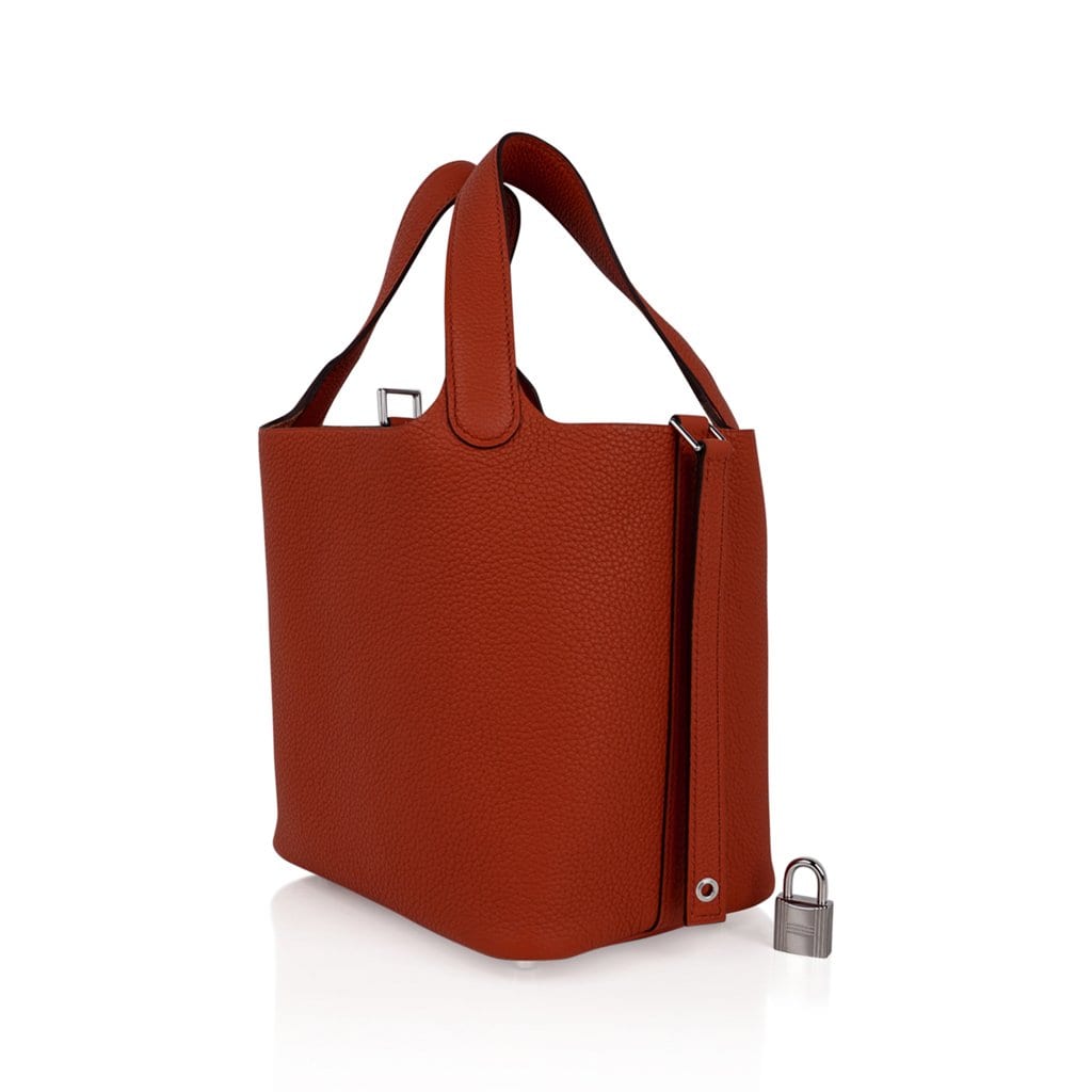 Hermes Picotin Lock 18 Bag Cuivre Palladium Hardware Clemence Leather